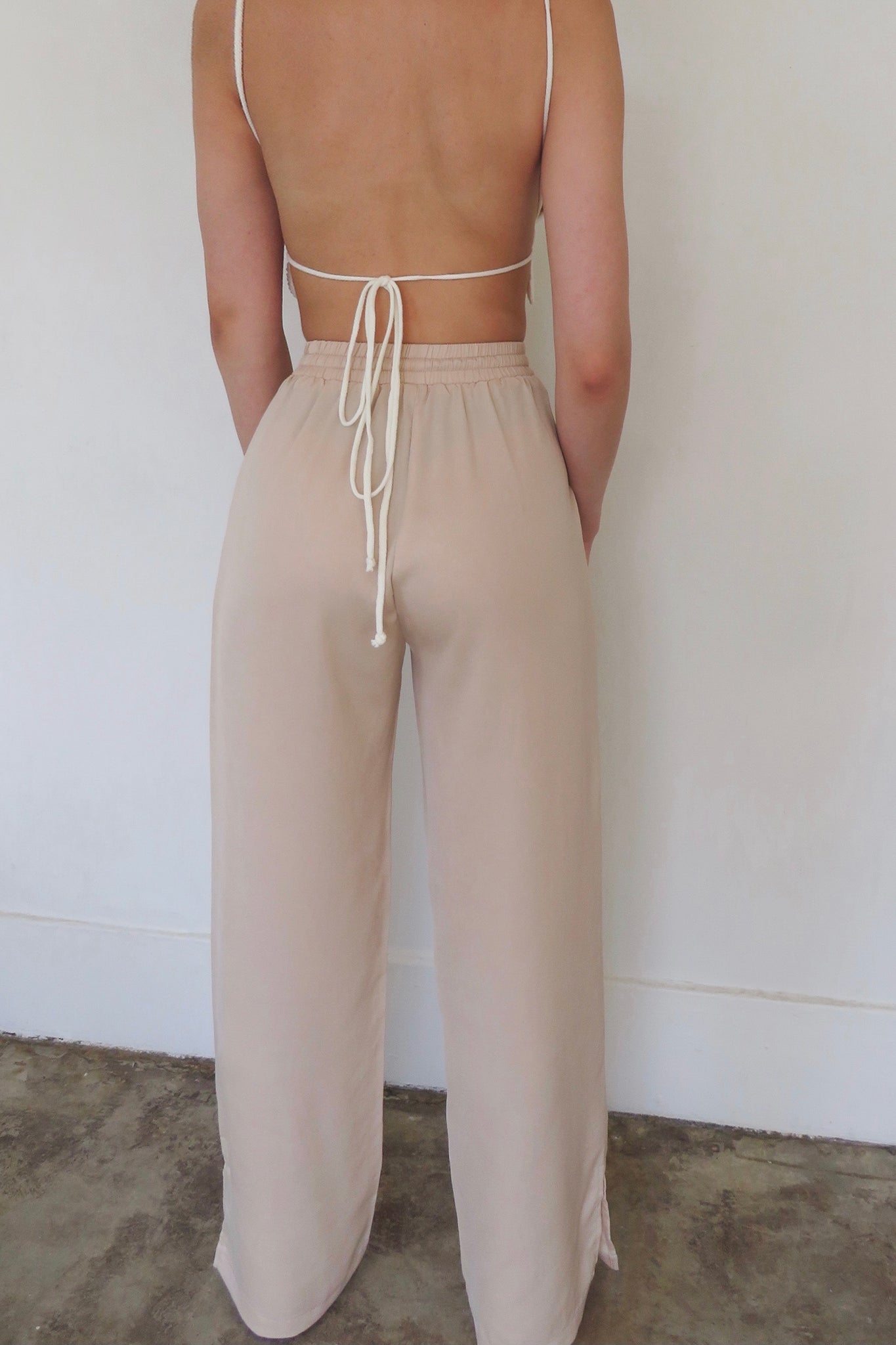 STRIPES FLOWY PANTS WITH SLITS ON BOTH SIDES 100% rayon, Women's Fashion,  Bottoms, Other Bottoms on Carousell